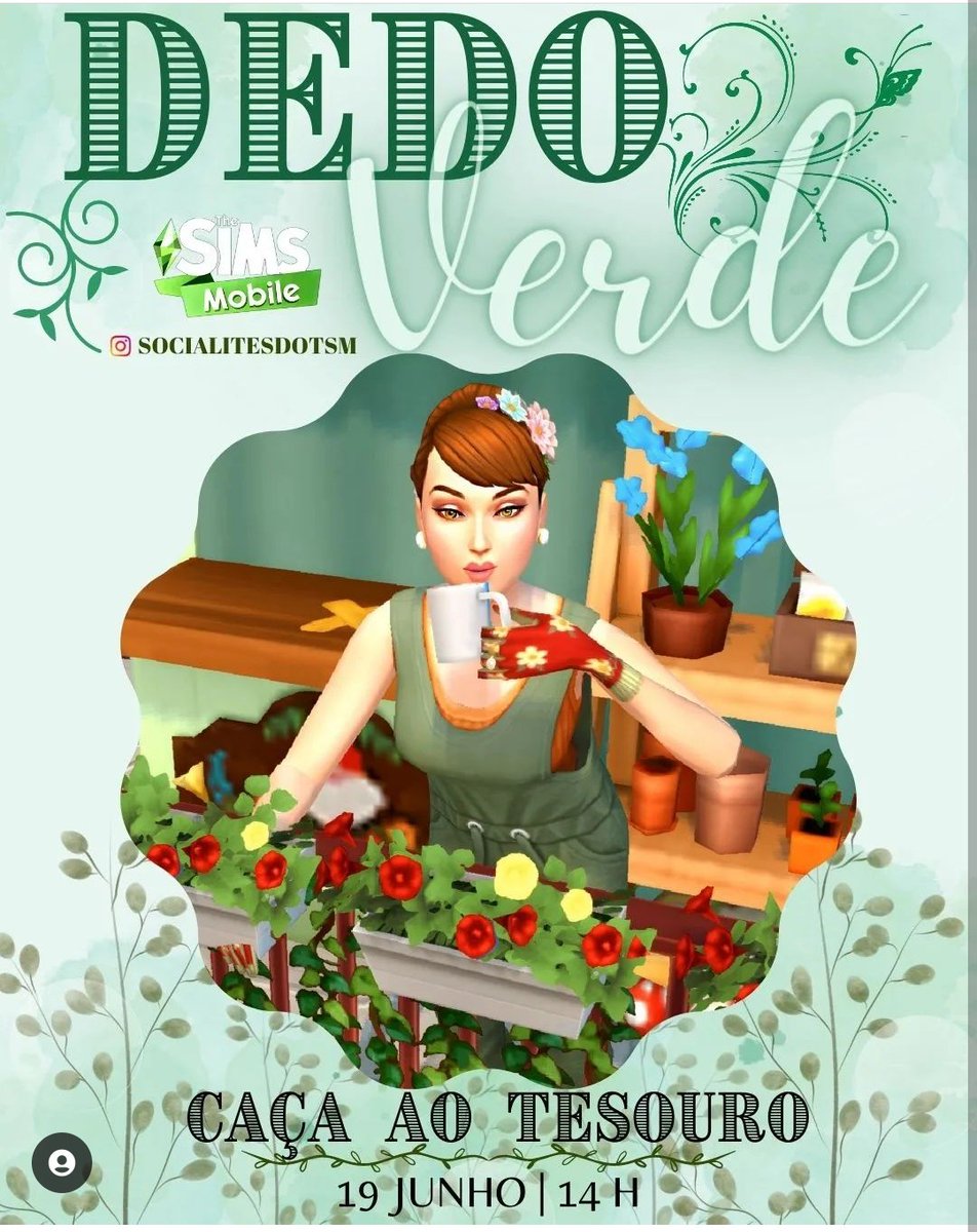 Socialitesdotsm's tweet photo. O Caça ao Tesouro "Dedo Verde" chegou trazendo muitas plantinhas e itens para cuidarmos do nosso jardim.

Bora colocar a mão na massa, galera! Digo, terra!

O que você achou dos prêmios desse evento?
Comenta aqui! 👇
#TheSimsMobile https://t.co/8lSGzsctxk