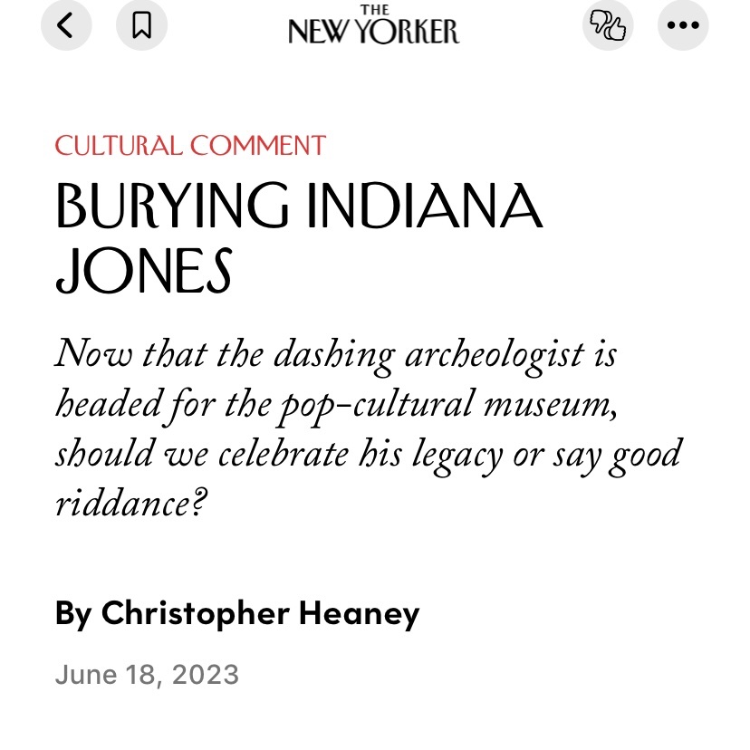 Burying Indiana Jones