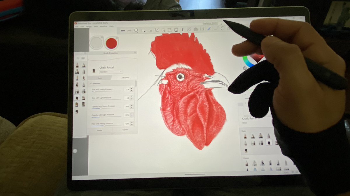 🐓
WIP
Digital drawing 
#SketchbookApp 
@sketchbookapp using Microsoft Surface Pro 8.
Reference from Sktchy app (Museum).