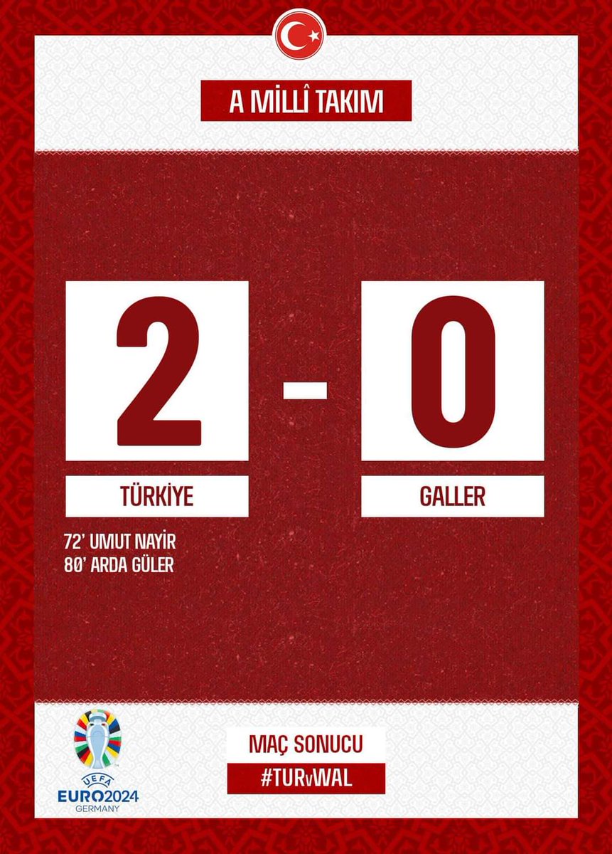 Avrupa 2024 Şampiyonası Eleme maçında Samsun’da Galler’i 2-0 yenerek grubunda liderliğini sürdüren A Milli Futbol Takımımızı tebrik ediyor ve başarılarının devamını diliyorum.🇹🇷