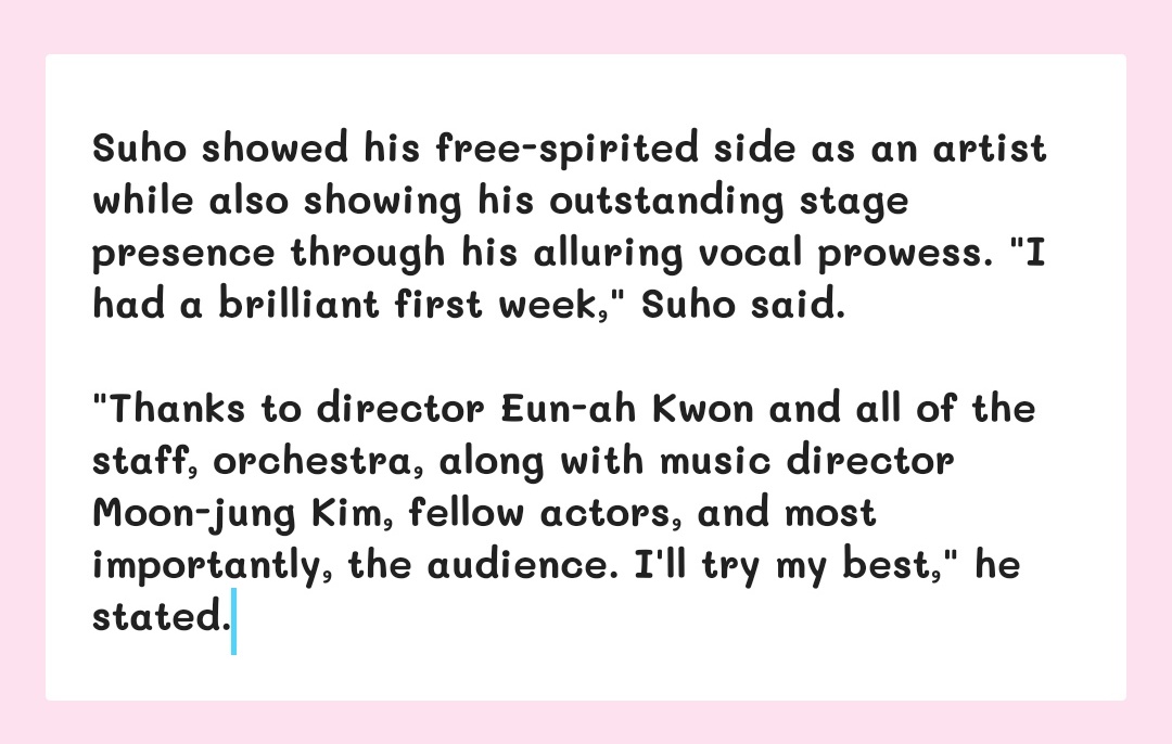 The musical 'Mozart!' - SUHO impressions of the first performance n.news.naver.com/article/018/00… Please leave a lot of comments and recommendations on the articles😘 #김준면 #수호 #SUHO #준면 #金俊勉 #スホ #엑소 #EXO