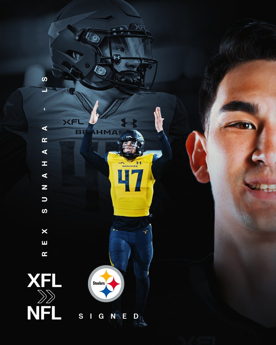 Rex Sunahara NFL contract signed with the @steelers! #XFL | #XFLtoNFL | #LeagueOfOpportunity
