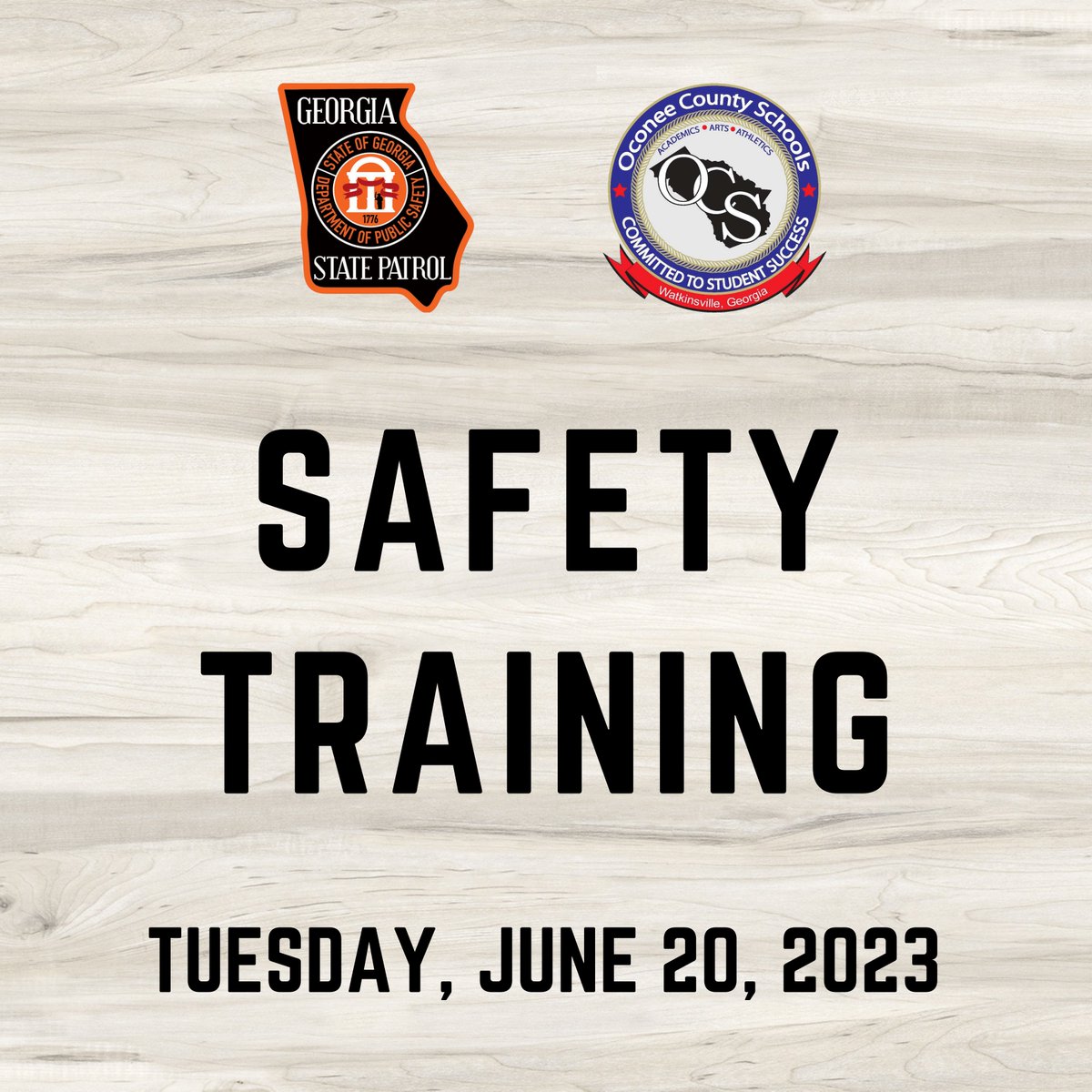 Multiple public safety vehicles will be at North Oconee Tuesday with officers holding campus training exercises. School safety is a priority and training is a key element in preparation. We thank all state and local law enforcement officers for their continued partnership.