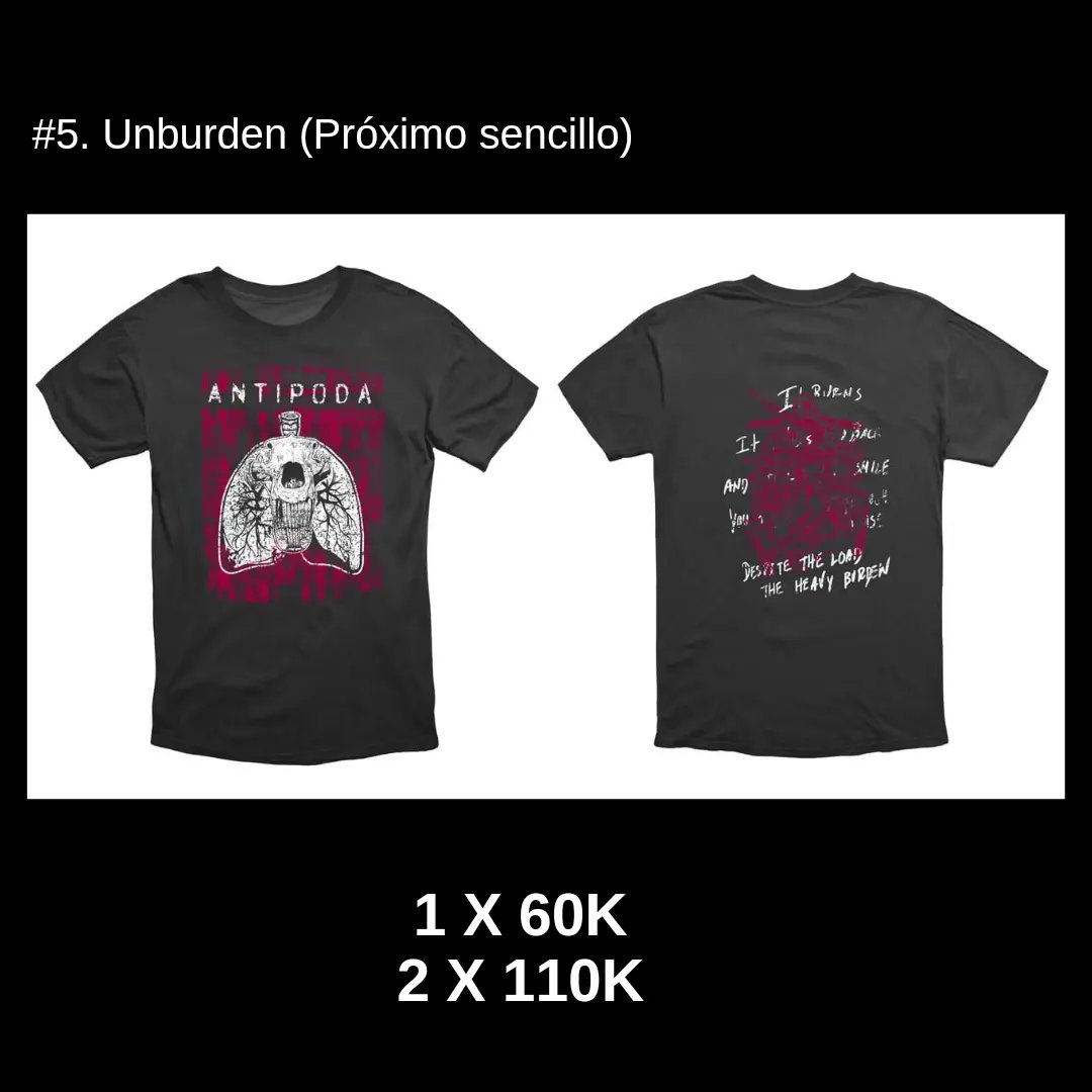 ANTIPODA_ROCK's tweet photo. Por cada compra te obsequiamos 1 afiche. 

**Último diseño: Unburden 
(Del sencillo próximo a lanzarse)

**Gracias a Rick González por su arte en las piezas 2 a 5, y a Dung Hoang por su arte en la pieza 1.
 
#AntipodaRock
#camisetas
#camisetasrockeras 
#rock 
#metal https://t.co/JB1TFajogA