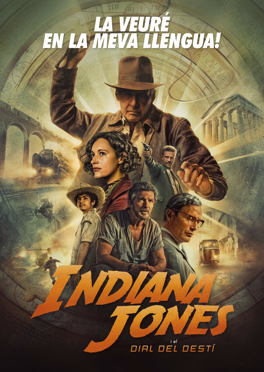 DoblatgeCatala's tweet photo. LA VEURÉ EN LA MEVA LLENGUA!  

'Indiana Jones i el dial del destí' en català, 28 de juny als cinemes. Passa-ho i fem que arribi a tothom! https://t.co/hj7qmnHQDO