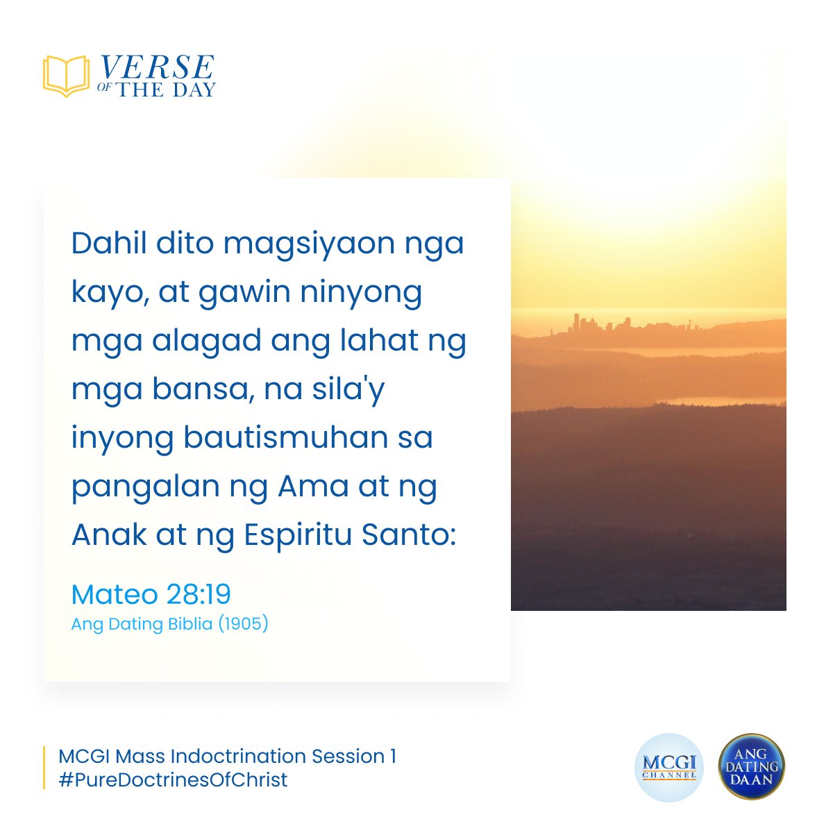 AngDatingDaanTV's tweet photo. Go ye therefore, and teach all nations, baptizing them in the name of the Father, and of the Son, and of the Holy Ghost:

(Matt. 28:19, KJV)

Accepting Christ and His Words
#PureDoctrinesOfChrist https://t.co/NLA9eSDuJW