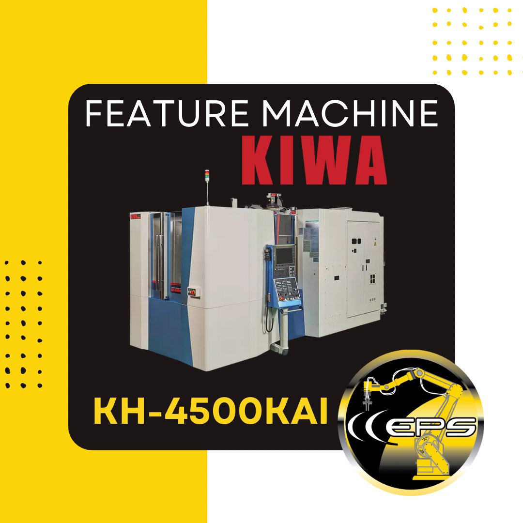 It's time for another #MachineMonday , the Kiwa KH-4500 kai, featuring a 400/500mm horizontal machining center. Contact us for more info.

#EdgeProductionSupplies #TotalMachiningSolutions #Kiwa #machinetools #YEG #YYC #WesternCanada #OilandGas