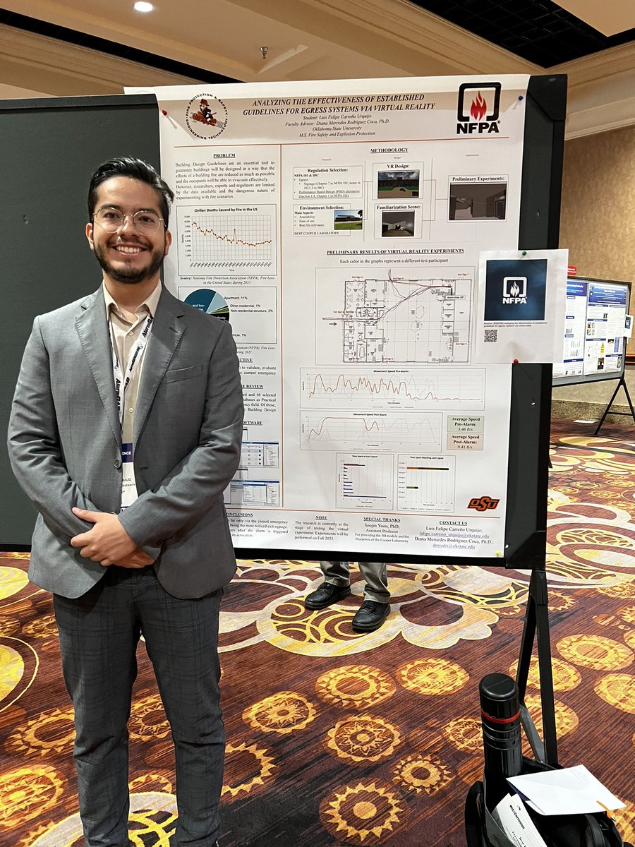 FPSETatOKstate's tweet photo. #fpset is at the #nfpa expo! Come visit our booth! Also check out our students poster sessions! #okstate 🔥 https://t.co/Pu0Q3YEgzw