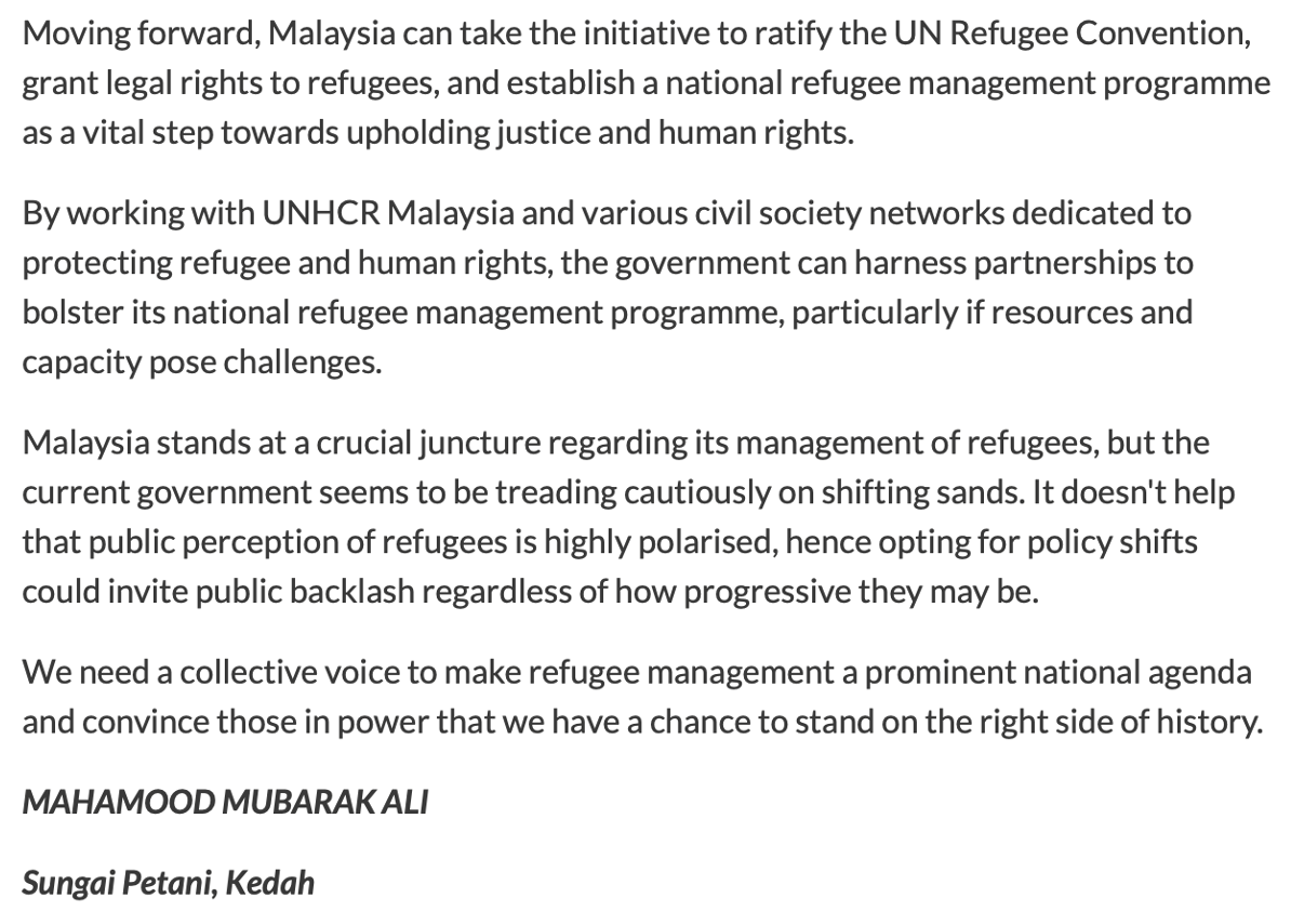 With over 180,000 registered refugees in the country, it's time for Malaysia to right the wrongs and be on the right side of history. I hope this serves as a  reminder of our collective inaction towards refugees in Malaysia. #WorldRefugeeDay #MigranJugaManusia