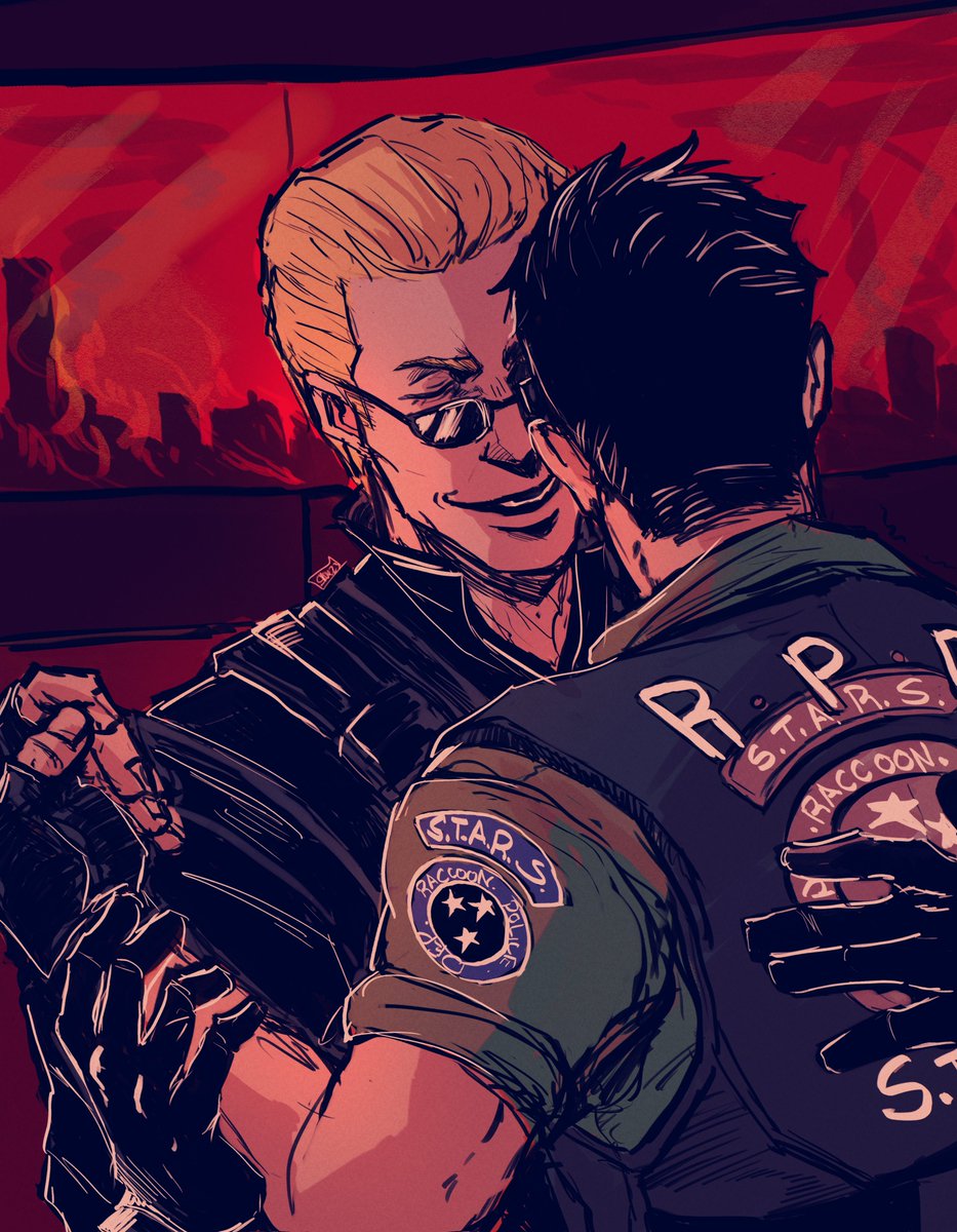 As the world caves in
#ResidentEvil #REBHFun #AlbertWesker #ChrisRedfield #Chrisker #fanart #sketch