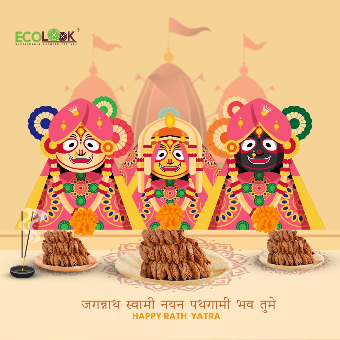 ecolookindia's tweet photo. Celebrating the auspicious occasion of Ratha Yatra! May Lord Jagannath bring joy, peace, and blessings to all. Happy Ratha Yatra! 
#RathYatra2023 #CelebrateRathaYatra #EcolookIndia #EcofriendlyLiving https://t.co/0p3gzda273
