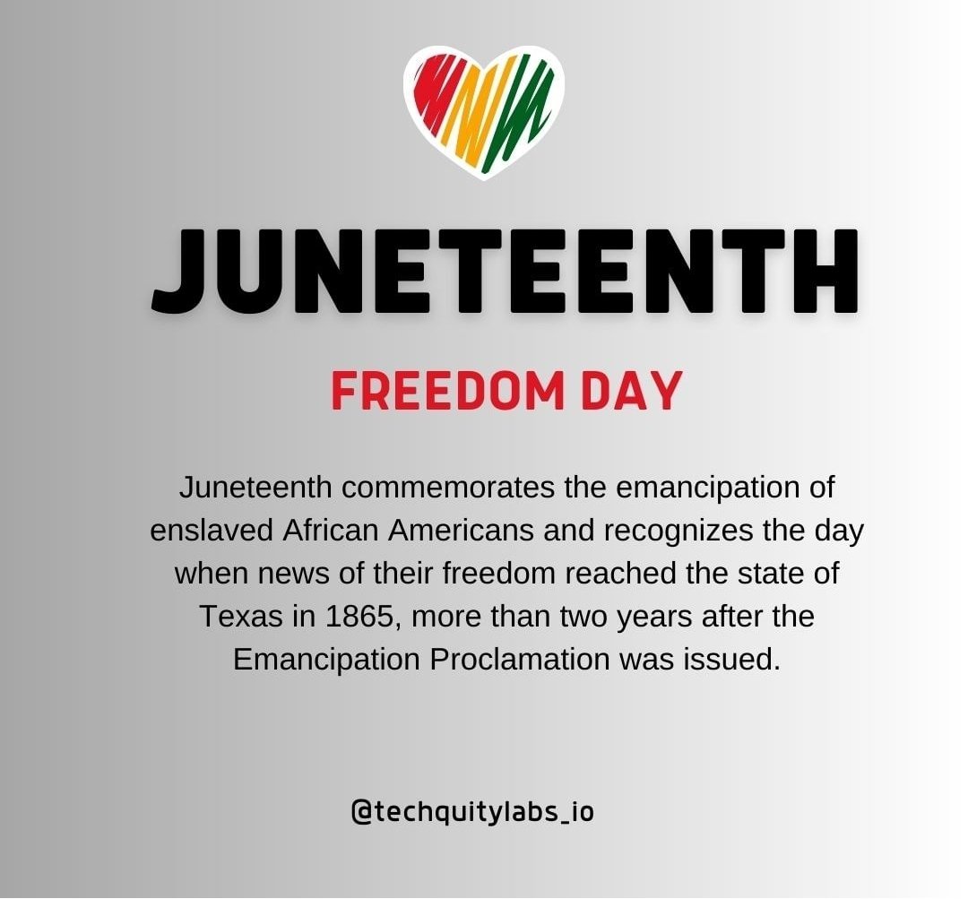 techquitylabs_'s tweet image. Happy  Juneteenth!