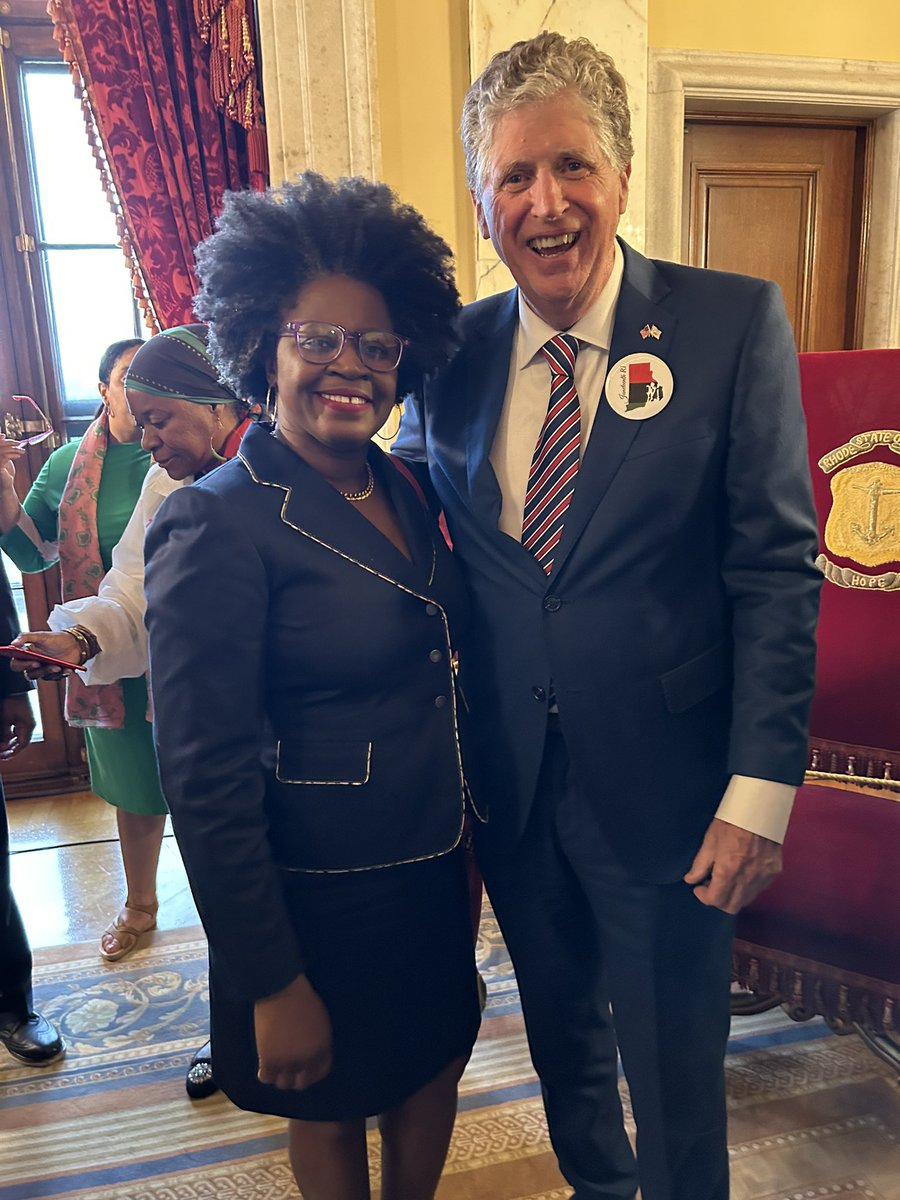 Today is a historic day for Black people in Rhode Island. Governor MCKee signed into law Juneteenth Freedom Day as a State Holiday. Recognizing the atrocities of slavery and the liberation from slavery is a great path to justice. Happy Juneteenth Day!