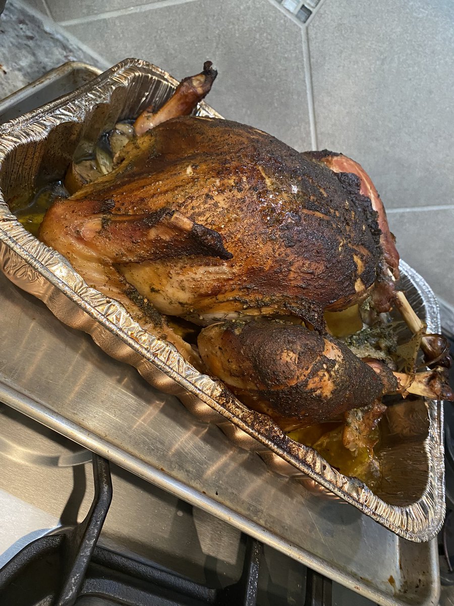 CoachJFeem's tweet photo. Thanksgiving in June… had the day off, so why not?? Y’all hungry??  @1053SS @Peyton_Russell1 @rjchoppy @BobbyBeltTX @BryanBroaddus https://t.co/7KDM92fOTk