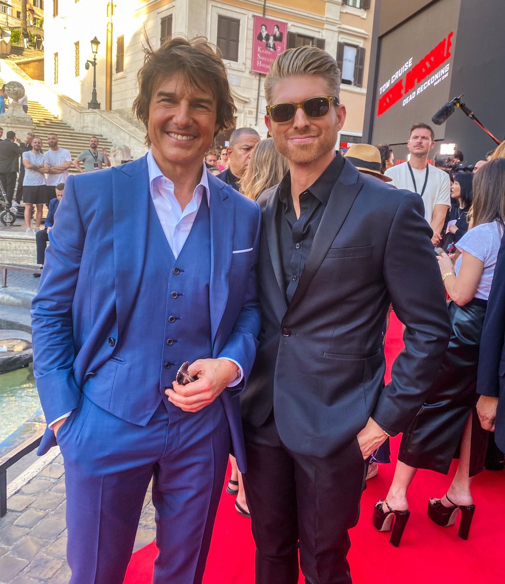 JakesTakes's tweet photo. “I’m so glad you’re here.” — a thing @TomCruise just said to me during our 8th interview together…this time, in Rome.

This man is responsible for some of the greatest experiences — and best passport stamps — of my entire life. https://t.co/g150NWZ03k