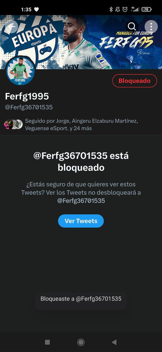 Me ha empezado a seguir Fermín Trujillo, me niego después de un año block, mi primer y único block de la historia