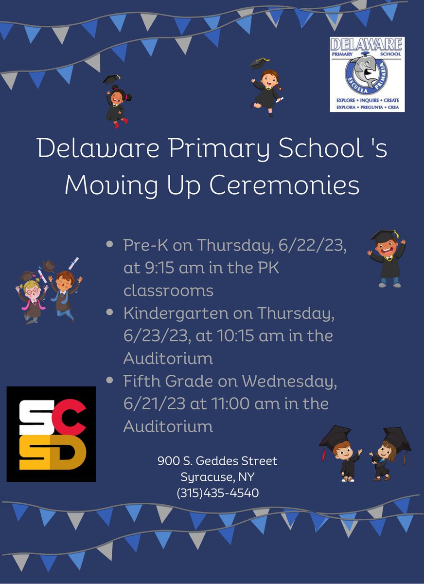 It is a busy week at Delaware as we wrap up the school year and honor our students that are moving up.