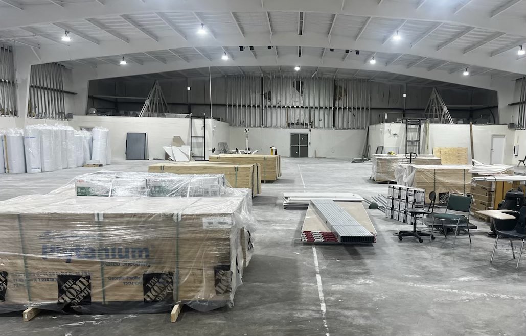 pkcpbasketball's tweet photo. Exciting Day at Stars!  Multiple projects going on campus and today new gym floor was delivered!  #StarsAcademy https://t.co/T9iKVnYo0W