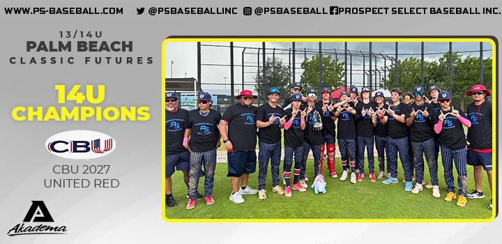 PSBaseballinc's tweet photo. Congratulations to the 2023 Palm Beach Classic Futures 14U Champions 

CBU 2027 United Red

@CBU_FL #PBCFutures https://t.co/mZWDGfMJfs