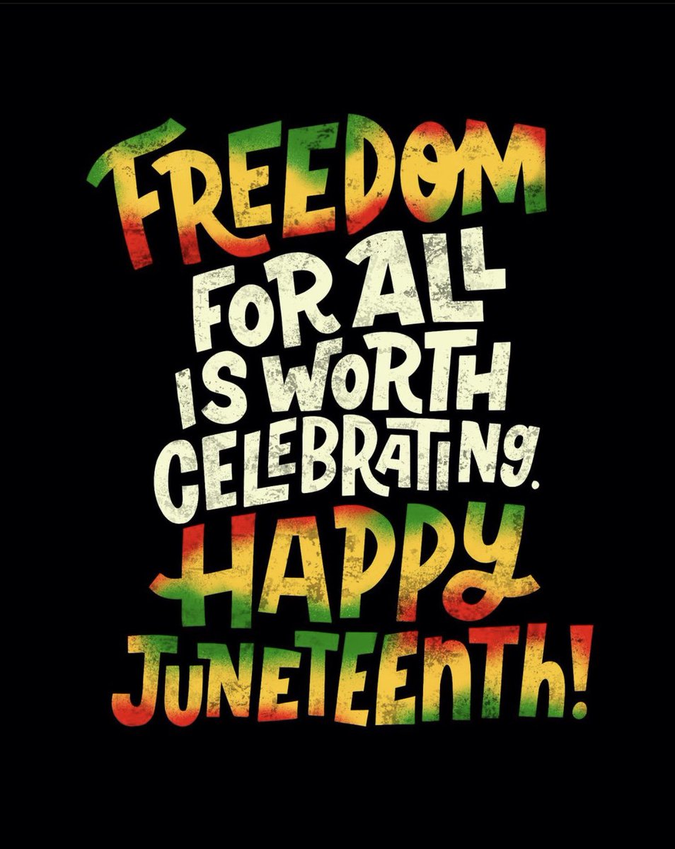 Happy Juneteenth 💛❤️💚🖤

——————————————————
#Motivation #MotivationalMonday #InspirationalQuotes #Quotes #Inspiration #Inspirational #m
#ladiesoperatingveryeffectively #juneteenth #juneteenth2023 #blackexcellence, #celebratefreedom #blackliberation #blacklivesmatter #blackpride