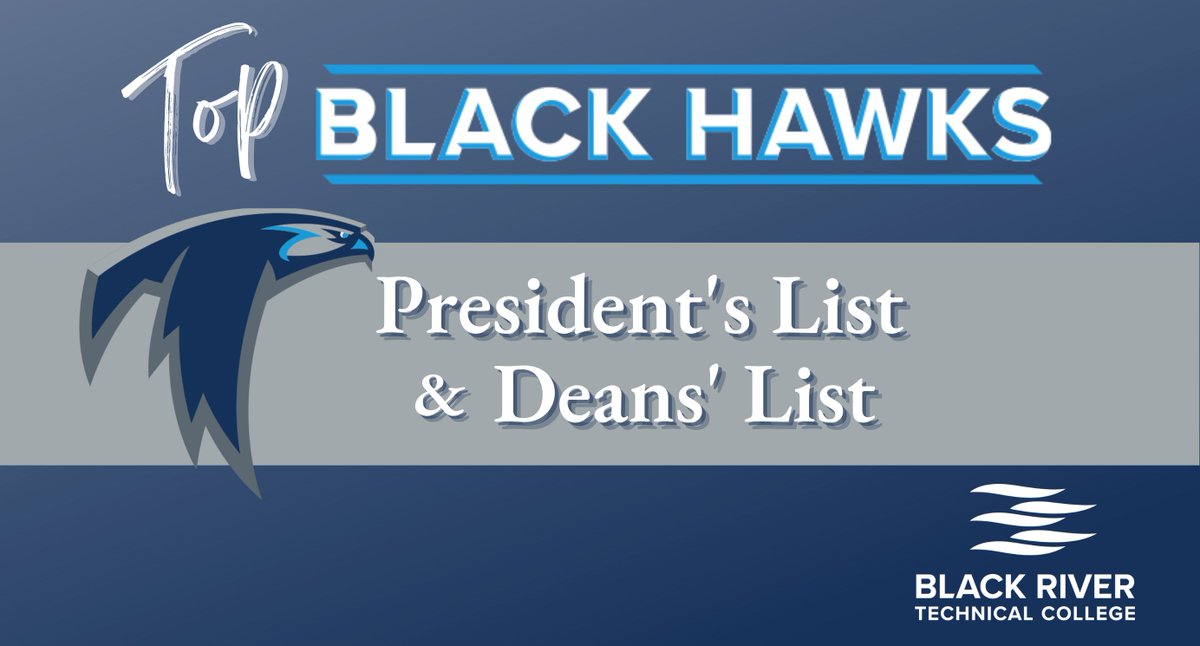 BRTC is pleased to announce the students on the Spring 2023 President's and Deans' List. 
See the complete list @ ow.ly/yX6050OMXkN
#BlackRiverTC  #MakingWaves  #learnlocal