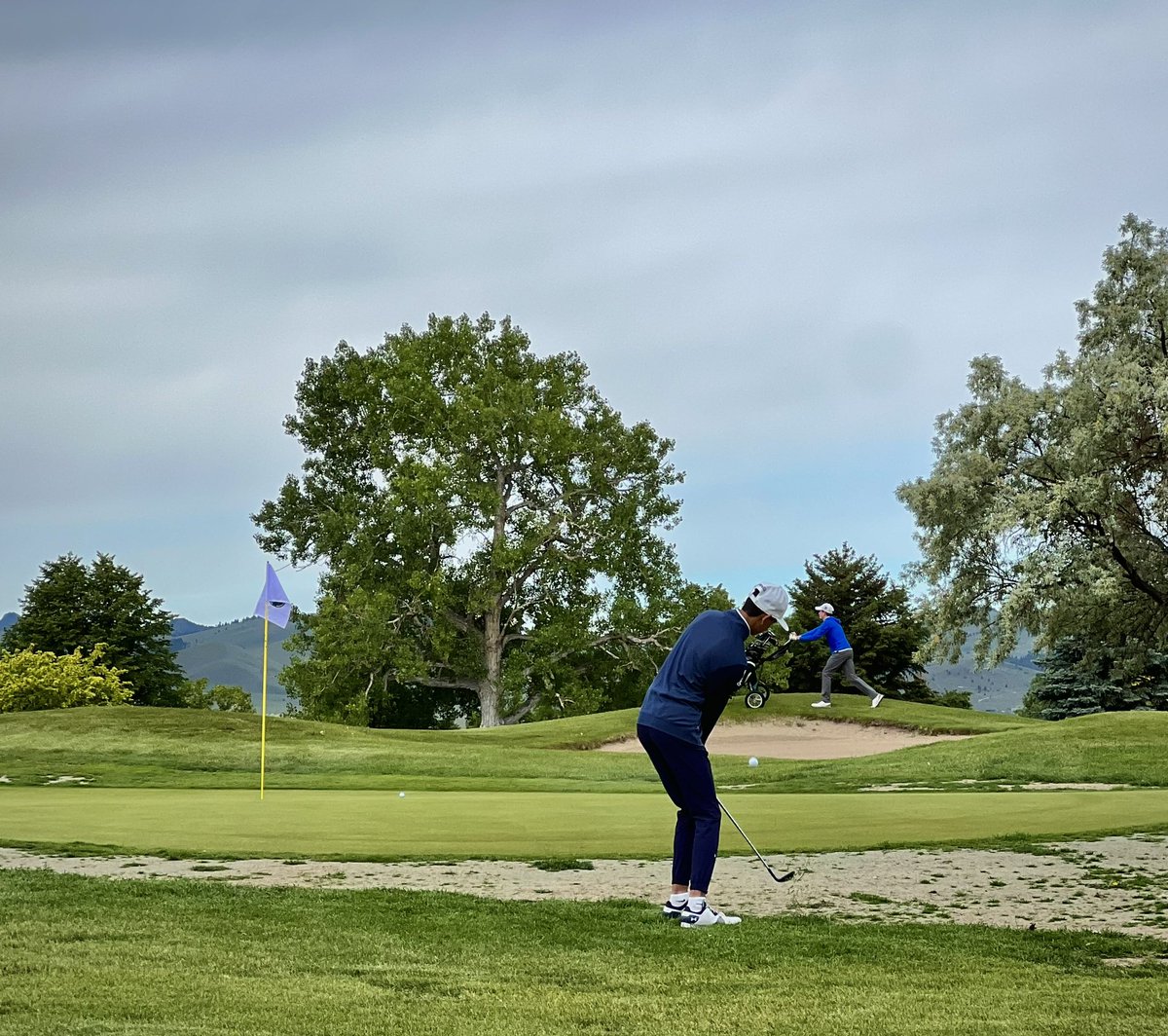 Tied for 2nd at Montana junior state Tournament. Shot 74 the first day and down 4 from the lead. 

We will get ‘em tomorrow!

#MSGA #Montana #golf #juniorgolf #USGA