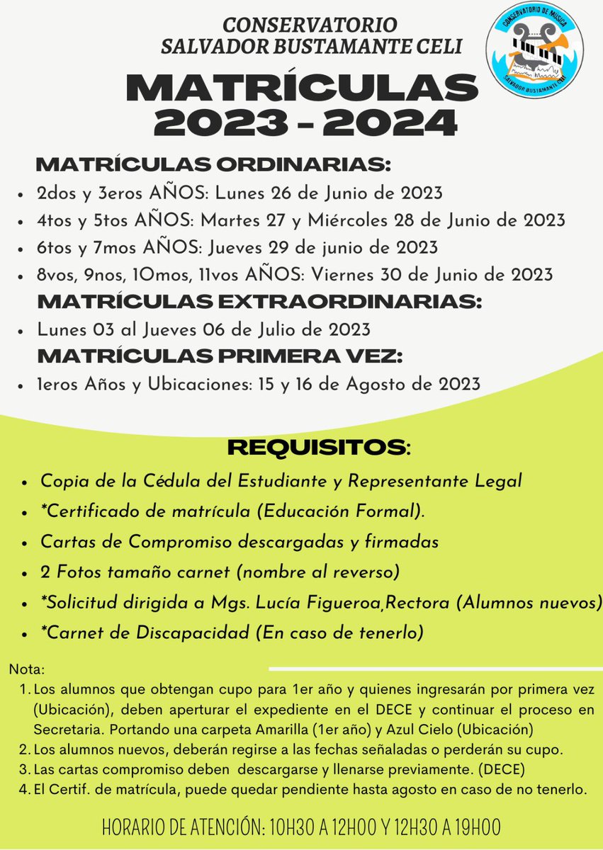ConservSBC's tweet photo. Te compartimos información sobre el proceso de matrículas y el link dónde puedes descargar el acta de compromiso y de consentimiento 

https://t.co/jrIZXzyhey https://t.co/vsUA8ETt4l