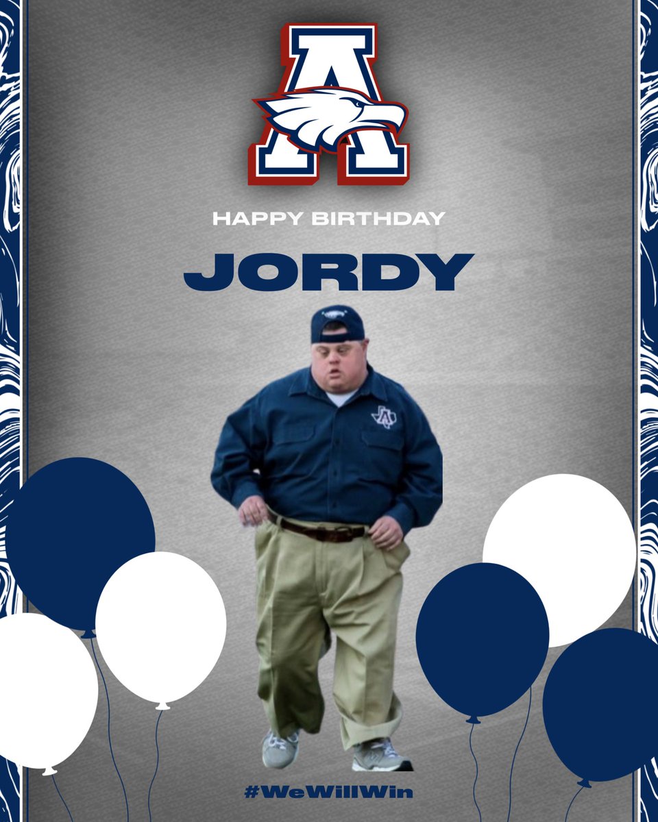 To: Jordy 
From: Allen Eagle Football 

Happy Birthday to our number 1 prospect leading the charge / biggest fan of all time! Our athletic department is beyond grateful for what Jordy brings to the building day in and day out! 

BOOYAHHH‼️

#BTB | #WeWillWin