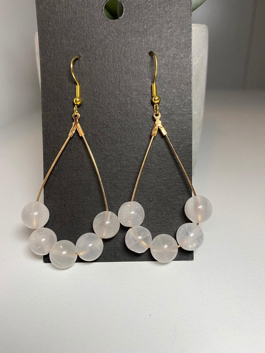 Excited to share the latest addition to my #etsy shop: Quartz Beaded Teardrop Earrings etsy.me/46f8kCg #clear #teardrop #quartz #women #no #teardropearrings #quartzearrings #beadedearrings #clearearrings #love2jewelry