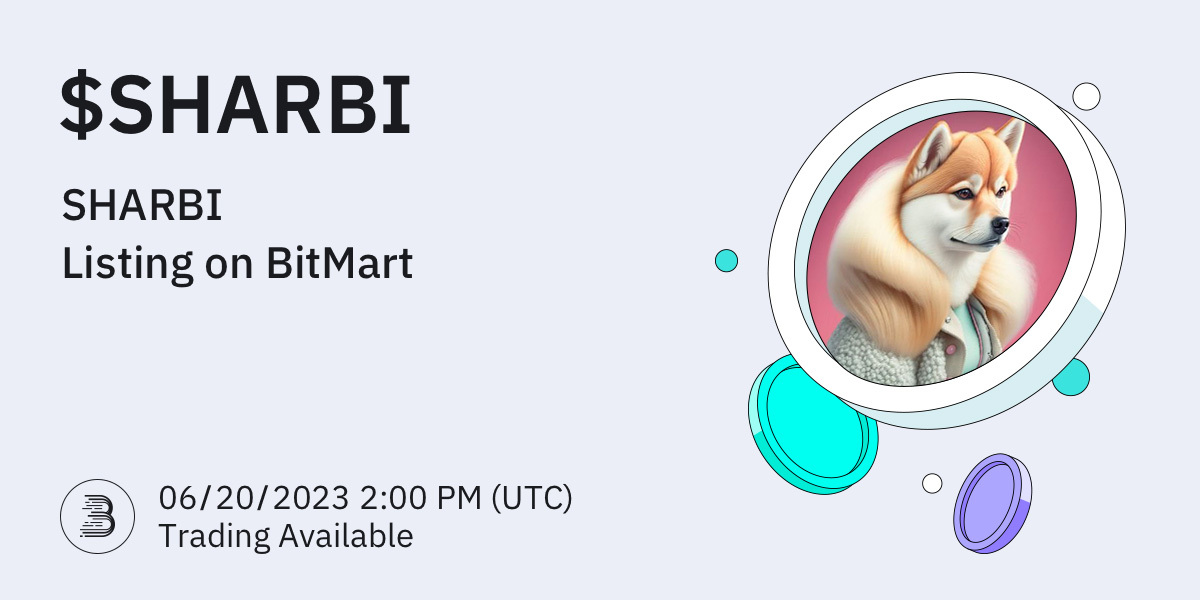 #BitMart will list SHARBI (SHARBI) @SharbiToken on our digital assets platform on June 20, 2023 🤩

💰Trading pair: $SHARBI/USDT
💎Deposit: Available
💎Trading: 6/20/2023 2:00 PM UTC

🤩Learn more: support.bitmart.com/hc/en-us/artic…

#BitMartNewListing #SHARBI