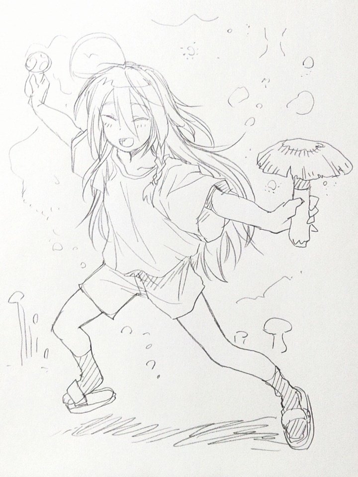 おは輝子🍄 胞子をばらまけ 梅雨空に 親友にも生やせ仲間を