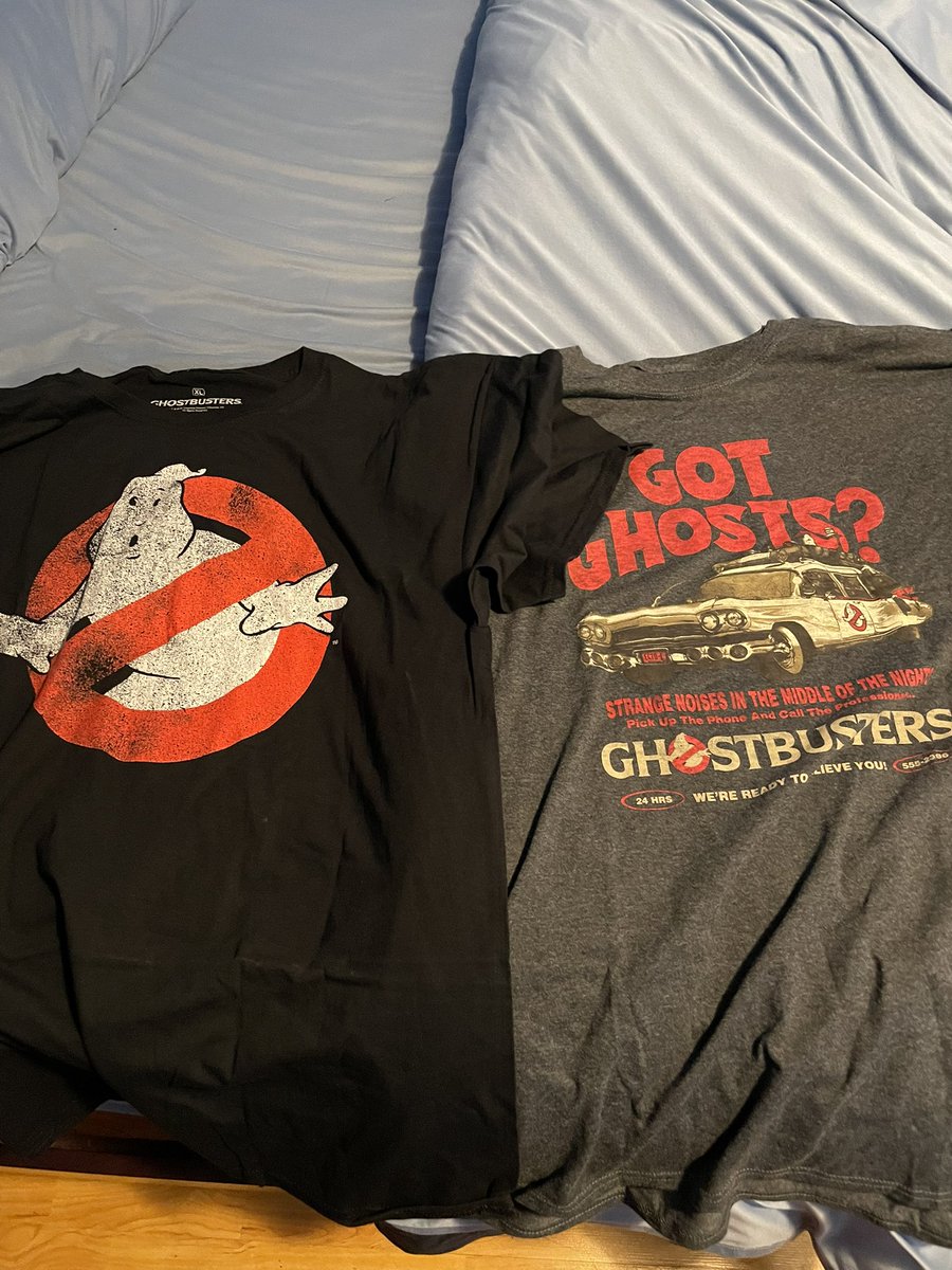 I got me some Ghostbusters shirts at Dallas Fan Expo