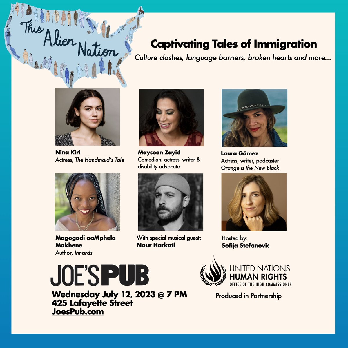 Show @Joe's Pub 7/12/23 with UNITED NATIONS tweet media