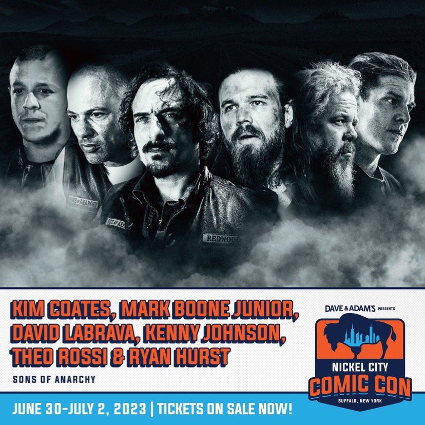 Happy Birthday @RamboDonkeyKong 🎉❤️🎉❤️ Hope you have an amazing day, full of love and laughter!! So excited to see you & the guys in two weeks. !!! @nickelcitycon @Theorossi @davidlabrava @KimFCoates @markboonejunior @TheKennyJohnson #AddictsInBuffalo #SOA #SOAFX