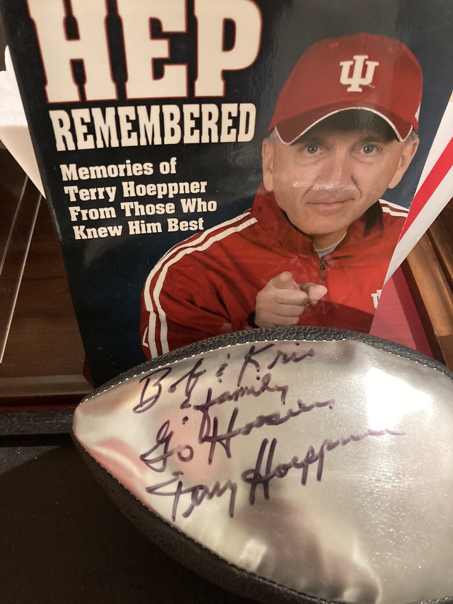 some memories my family has of Coach Hep, including this sign we brought to all the home games, which now include 2 great Hoosiers we’ve lost. Thinking of Hep and Hardy today. Let’s play 13 this year ❤️ #iufb