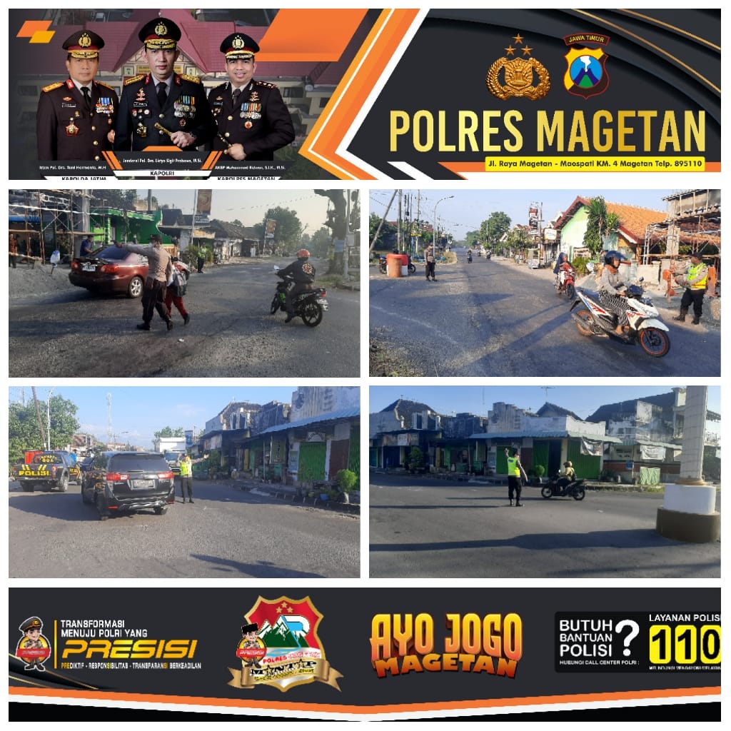 ANGGOTA POLSEK LEMBEYAN MELAKSANAKAN GIAT PENGATURAN LALU LINTAS PAGI PADA SIMPUL -SIMPUL JALAN YANG RAWAN TERJADI LAKA LANTAS