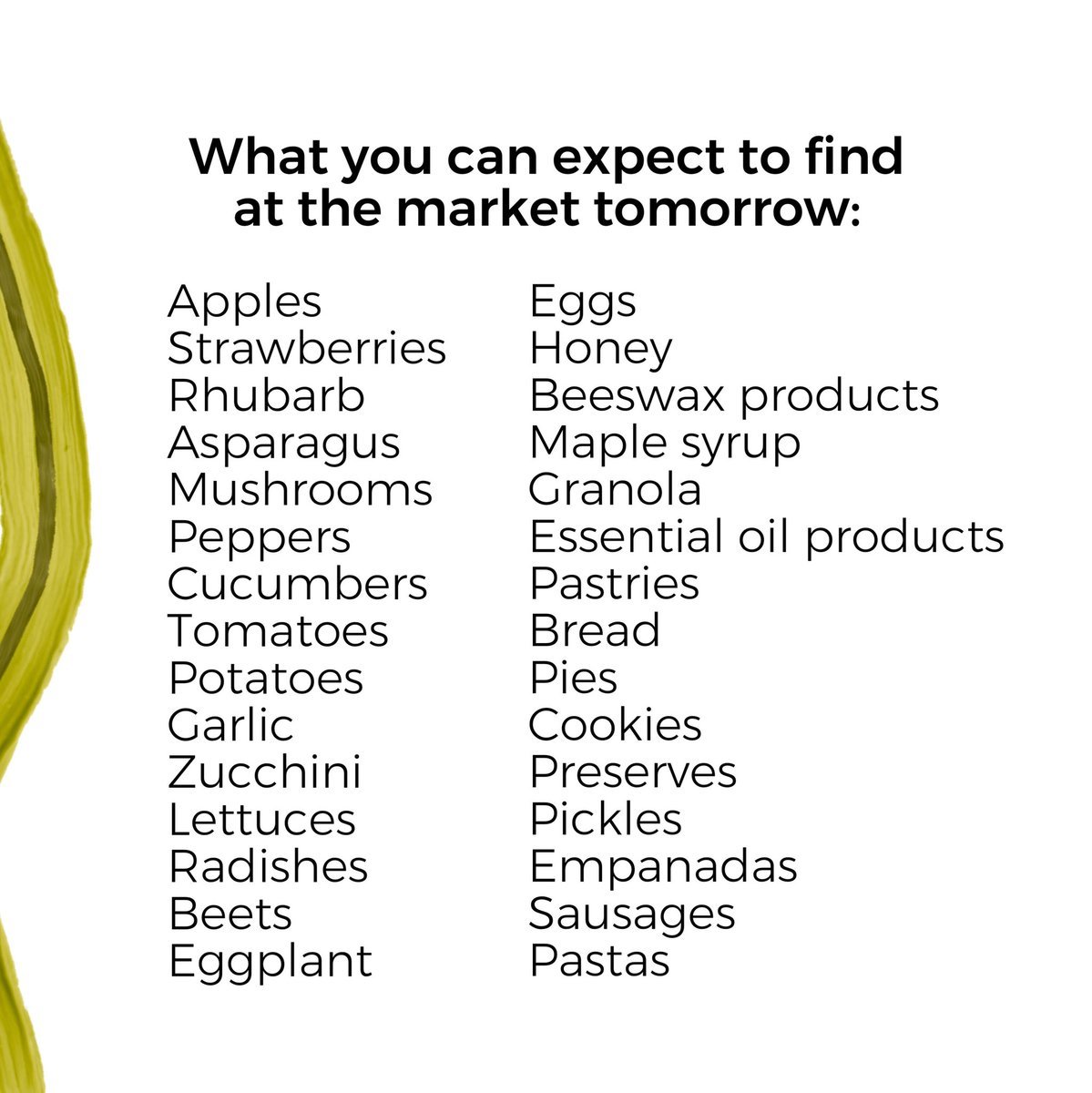 Tomorrow, TUESDAY, JUNE 20, is market day! Come find us at the East York Civic Centre from 8am to 2pm! And tomorrow only, free compost for the taking at the north side of the Civic Centre on Memorial Ave!