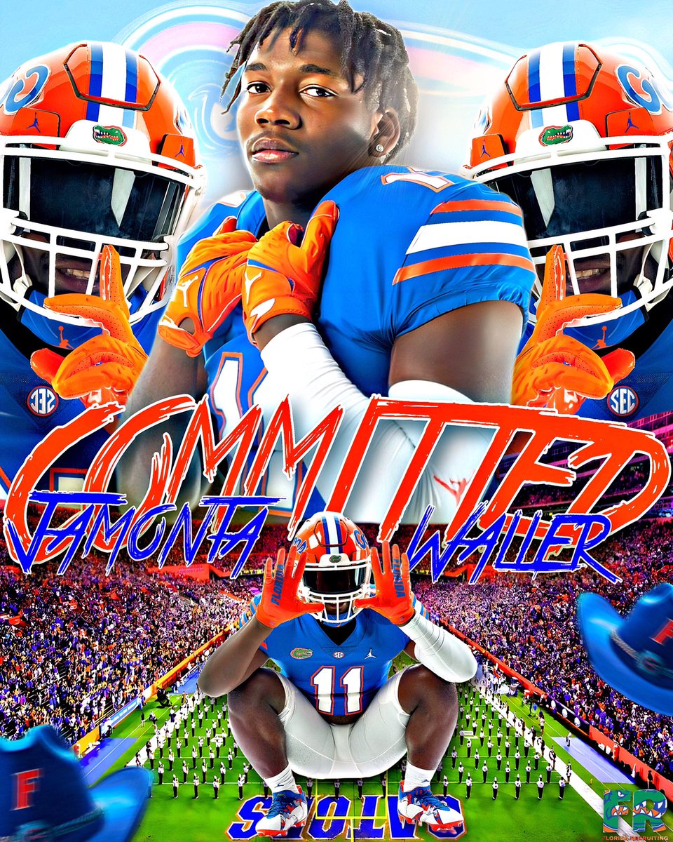 BOOOOOOOOM! 4🌟EDGE Jamonta Waller has committed to Florida! The #1 player in Mississippi is ranked #28th in the nation by 247 (5🌟), and 71st in their composite ranking. Jamonta is 6’2 and weighs 225lbs. He posted 106 tackles and 11.5 sacks. Welcome home Jamonta💙🧡#LeaveTheSip