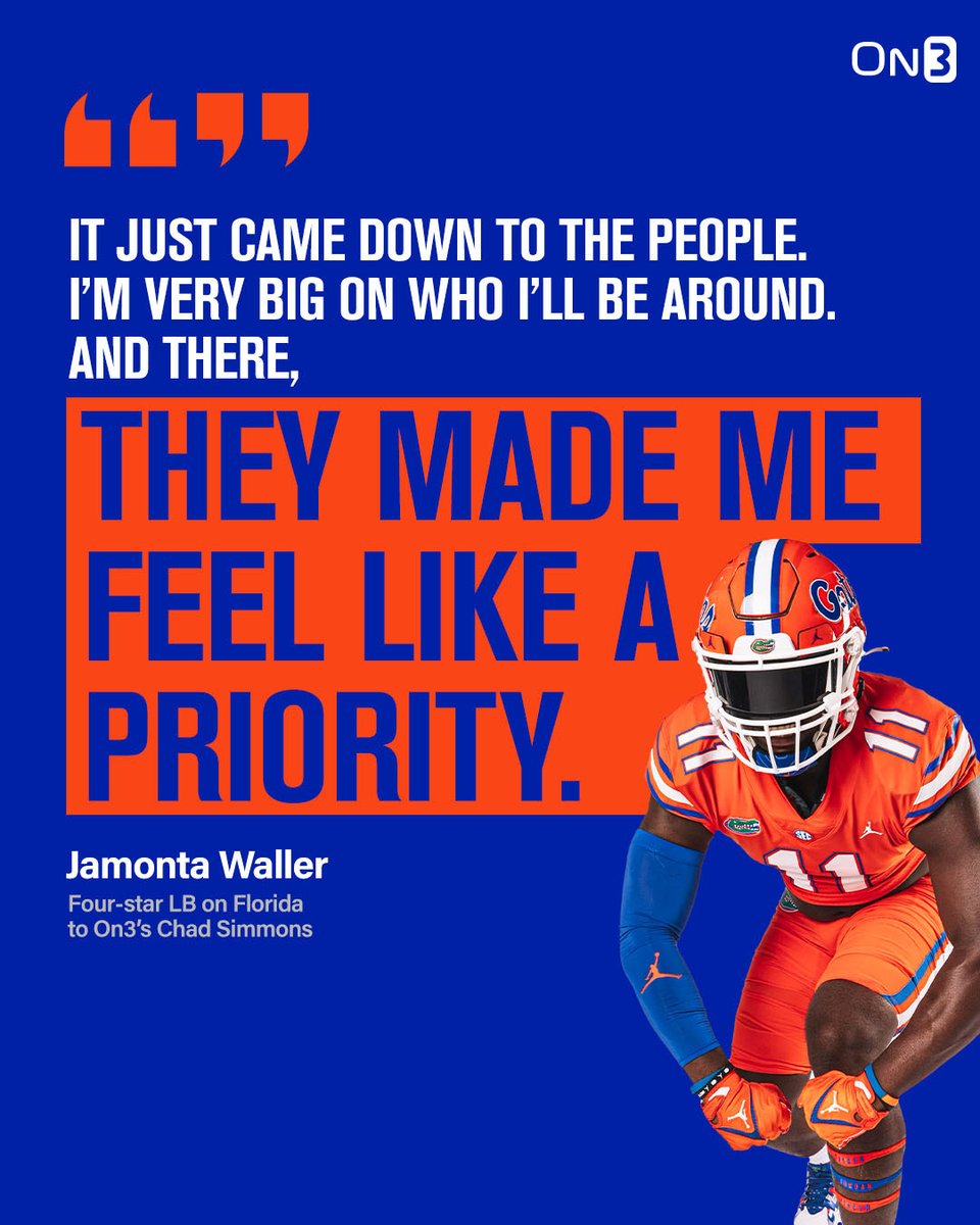 Corey_Bender's tweet image. BREAKING: Top-100 prospect Jamonta Waller, a product of Picayune, Mississippi, has committed to the #Gators.

2022 stats: 106 tackles, 24 TFL, 11.5 sacks, two fumble recoveries, one INT, one forced fumble and five pass deflections.

MORE: on3.com/teams/florida-…