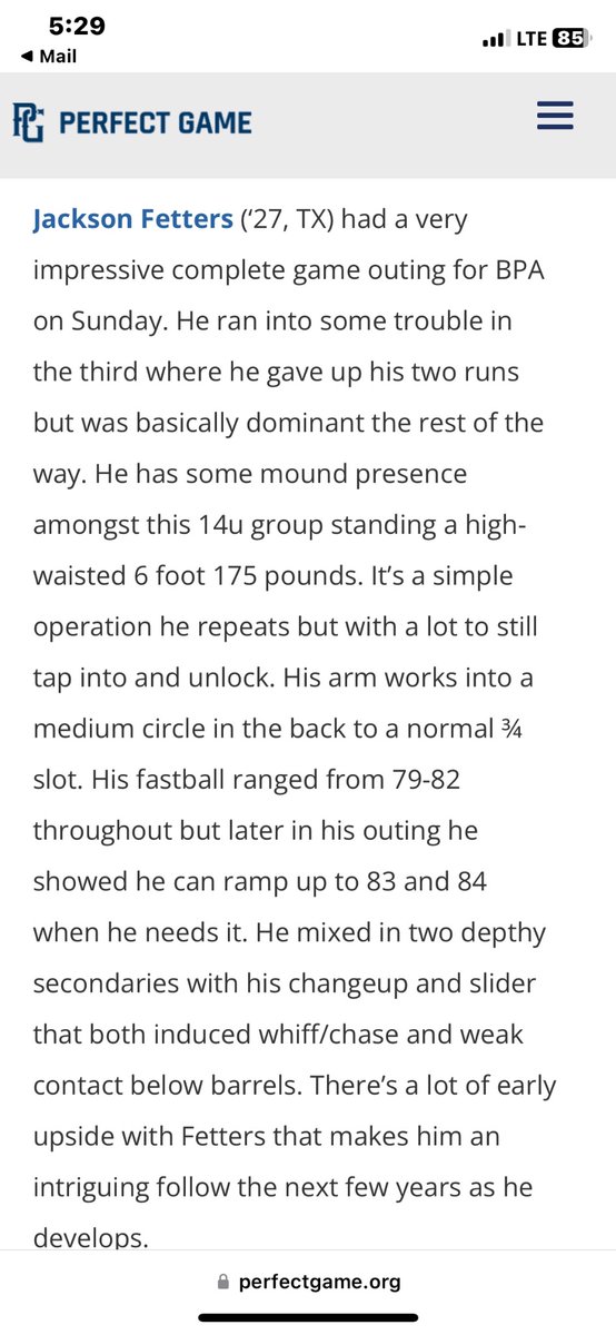 thank you!! <a href="/California_PG/">Perfect Game California</a> <a href="/PGYouthBB/">Perfect Game Youth</a>