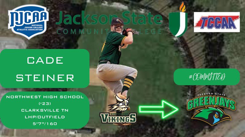 G1Athletics (@g1athleticstn) on Twitter photo What’s that? 👀 Another longtime G1 guy playing at the next level? 💪 Huge congratulations to 2023 LHP/OF <a href="/cade_steiner23/">Cade Steiner</a> on his commitment to <a href="/JSCCBaseball/">Jackson State Community College Baseball</a>. We are so proud of you Cade!!! #GODFIRST What’s that? 👀 Another longtime G1 guy playing at the next level? 💪 Huge congratulations to 2023 LHP/OF <a href="/cade_steiner23/">Cade Steiner</a> on his commitment to <a href="/JSCCBaseball/">Jackson State Community College Baseball</a>. We are so proud of you Cade!!! #GODFIRST