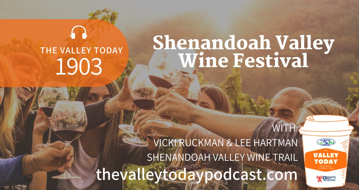 ICYMI on #TheValleyToday Vicki from #ShenandoahValleyWineTrail &amp; Lee from <a href="/BluestoneVine/">Bluestone Vineyard</a> gave details for the #ShenandoahValleyWineFestival on June 24 <a href="/visitMSV/">Museum of the Shenandoah Valley</a>    from 1pm - 7pm featuring wine tastings, live music, craft vendors, and food trucks. 🎧➡️bit.ly/3phg99R