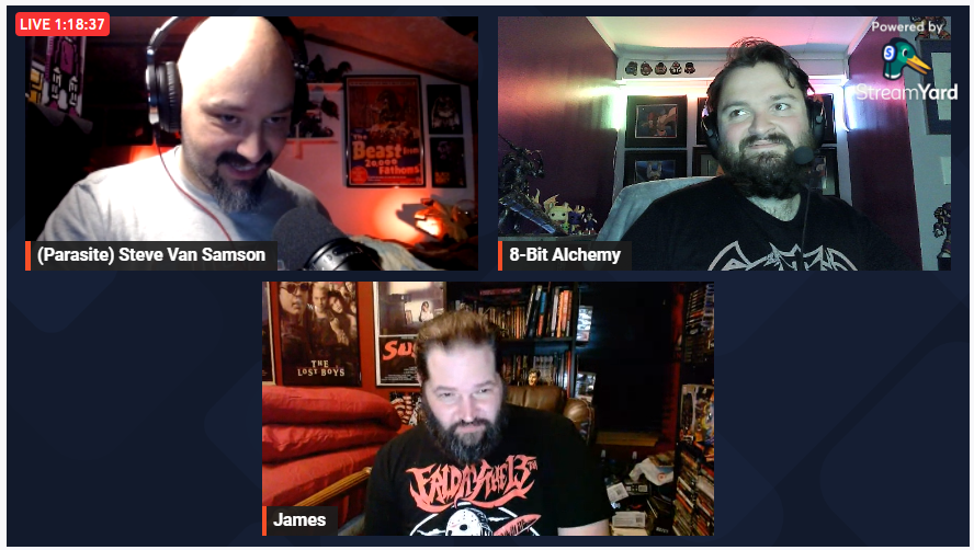 Spongillidae's tweet photo. Interviewing tonight for the second time James Lamond, creator, director and producer extraordinaire at @it_508 behind the hit new immersive horror podcast series Beneath the Red Umbrella!! Check us out at Retro Ridoctopus Podcast https://t.co/mjcj86HsPp https://t.co/q4oGemg5i8