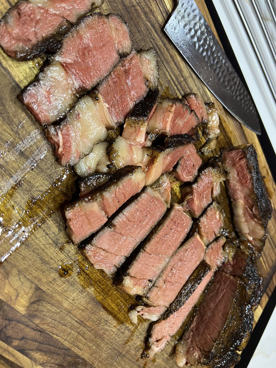 Howdy! Cowboy 🤠 Steak for post workout dinner. #StrengthFirst

Cooked in butter at 250 for 18 min each side then seasoned for a nice sear on the cast iron. #Delicious