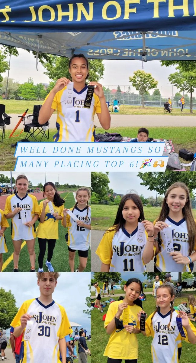 FunSchoolDays's tweet photo. Our Mustangs had an amazing day at MN T&F! We had so many earn ribbons! Congratulations to the 8 students going to the Boards! 🎉🙌🏃♂️🏃♀️ Thank you to all our coaches, parents, and convenors who helped out! 🩵💛
#goMustangsgo 🙌
#trackandfield2023 @SJCdpcdsb https://t.co/NldBkALJ2N