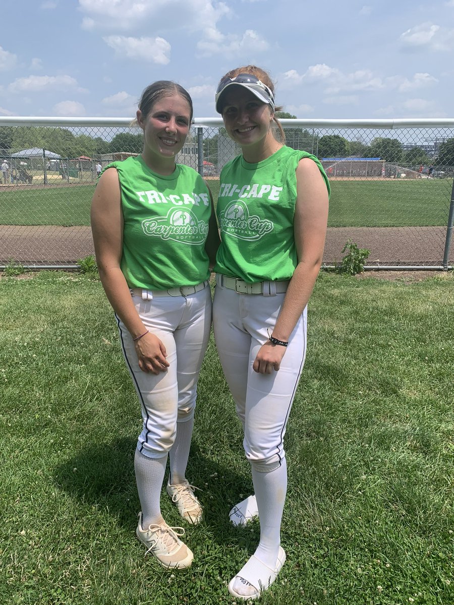 Dragons_AD's tweet photo. Congrats to Dragons Softball Ellie Ward &amp; Ava Paoletti playing in the Tri Cape Carpenter Cup! The team went 2-0-1 &amp; are top seed heading into tomorrow! Both had great games! Ava had a triple, Ellie had a double, and both girls threw out runners stealing! Good luck ladies! ⚫️🔴 https://t.co/JYMOMNmyzu
