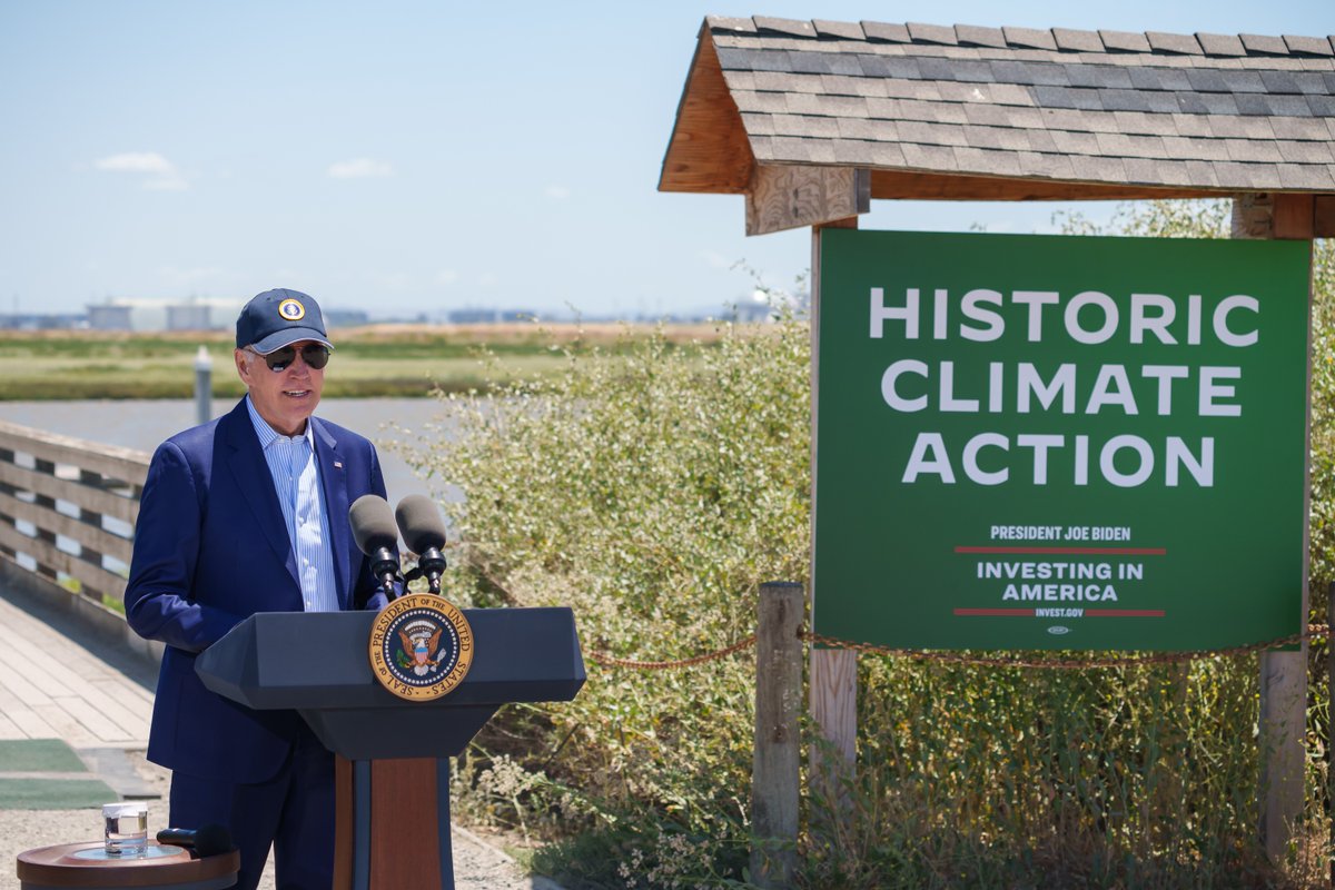 WhiteHouse46's tweet image. Over the past two years, more than 100 million Americans have been personally affected by an extreme weather event.

Today in California, President Biden announced new historic investments to make communities across our nation more climate-resilient.