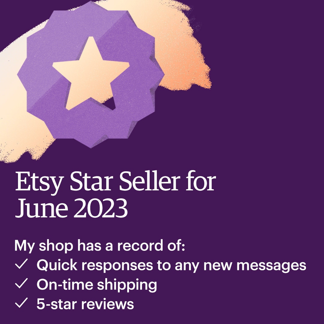 I’m a Star Seller on Etsy this month! That means you can purchase from my Etsy shop knowing I have a record of providing an excellent customer experience. etsy.me/46apLE9 #EtsyStarSeller #etsysale #bestetsy #etsyfree #discountetsy #coldplayticket #digitalfree