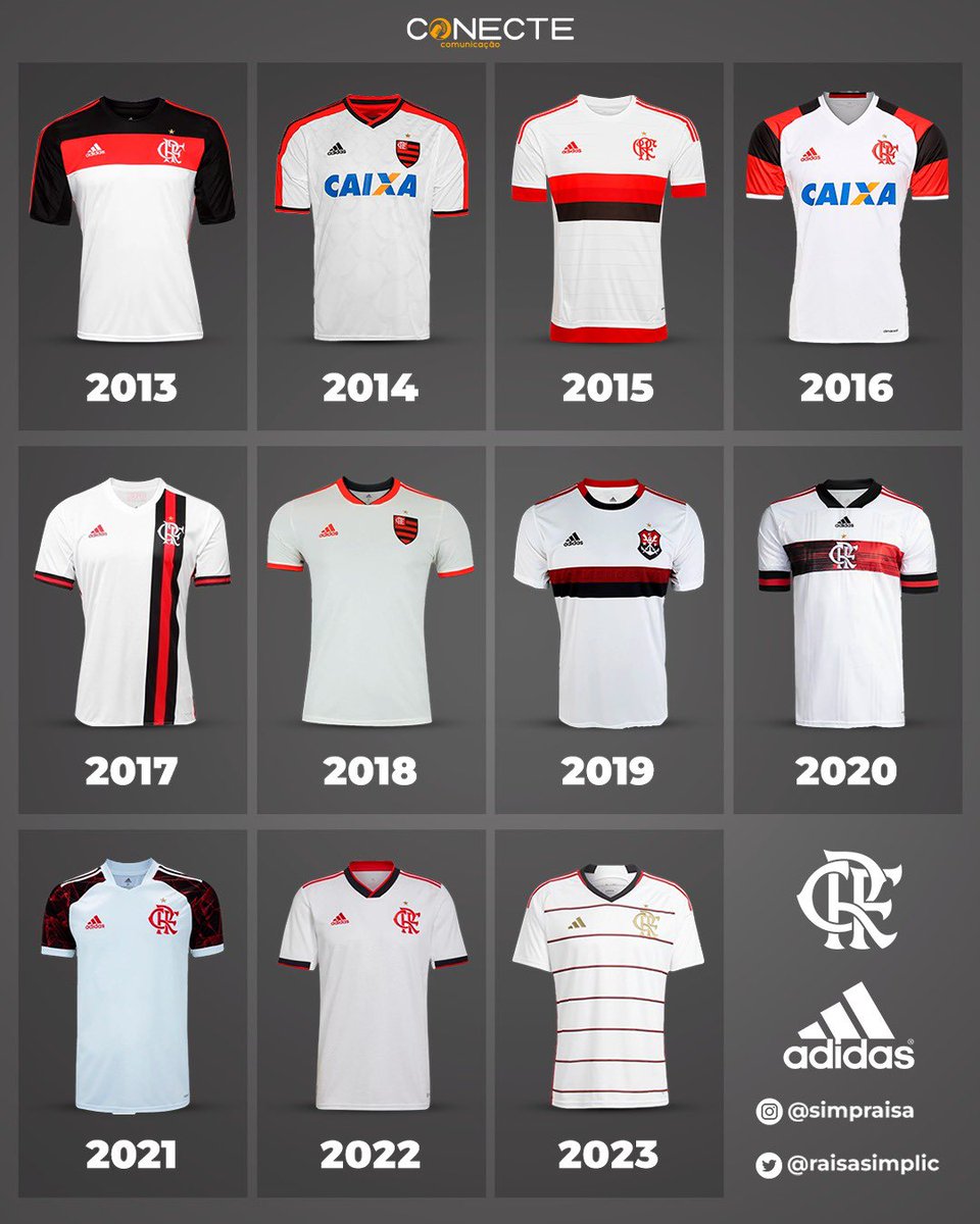 Raisa Simplicio on X: Adidas está lançando hoje os modelos de terceira  camisa dos times. Esses são os modelos de #Flamengo, #Internacional e  #Cruzeiro, qual o mais bonito?  / X