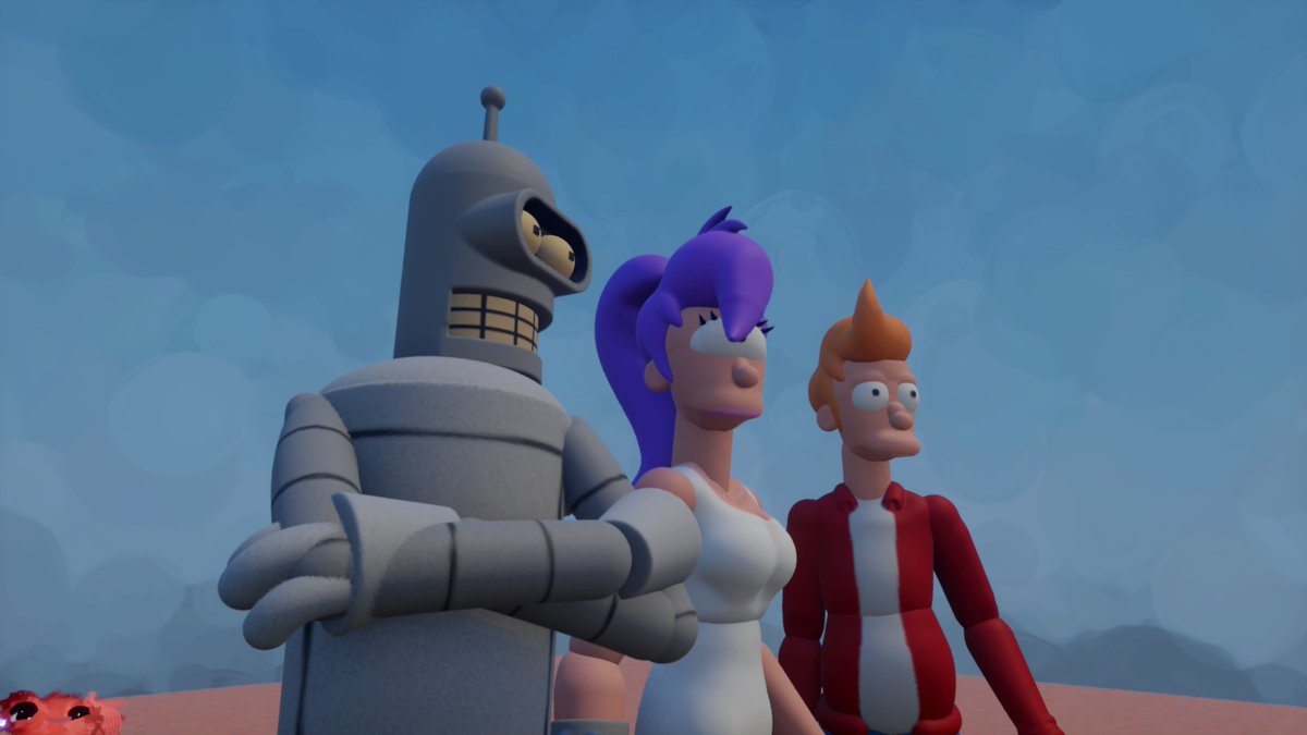 The Futurama Planet Express crew! 
Bender, Leela and Fry ready for duty!! #MadeInDreams #DreamsPS4